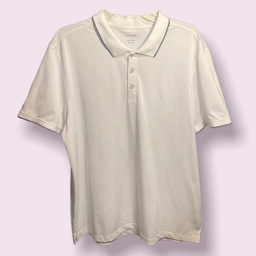 CALVIN Klein White Short Sleeve Shirt‎